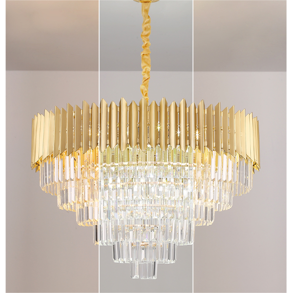 Modern Living Room Villa Luxury Arge Crystal Chandelier Lighting Led Ceiling Pendant Light Chandeliers Pendant Lights For Home