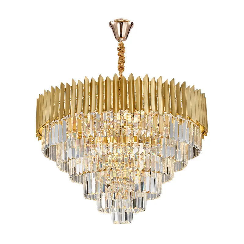 Modern Living Room Villa Luxury Arge Crystal Chandelier Lighting Led Ceiling Pendant Light Chandeliers Pendant Lights For Home