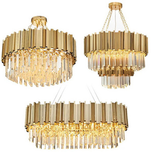 Hot Selling Hotel Living Room Led Decorative Lighting Luxury Crystal Modern Chandelier Ceiling Light Chandeliers Pendant Lights