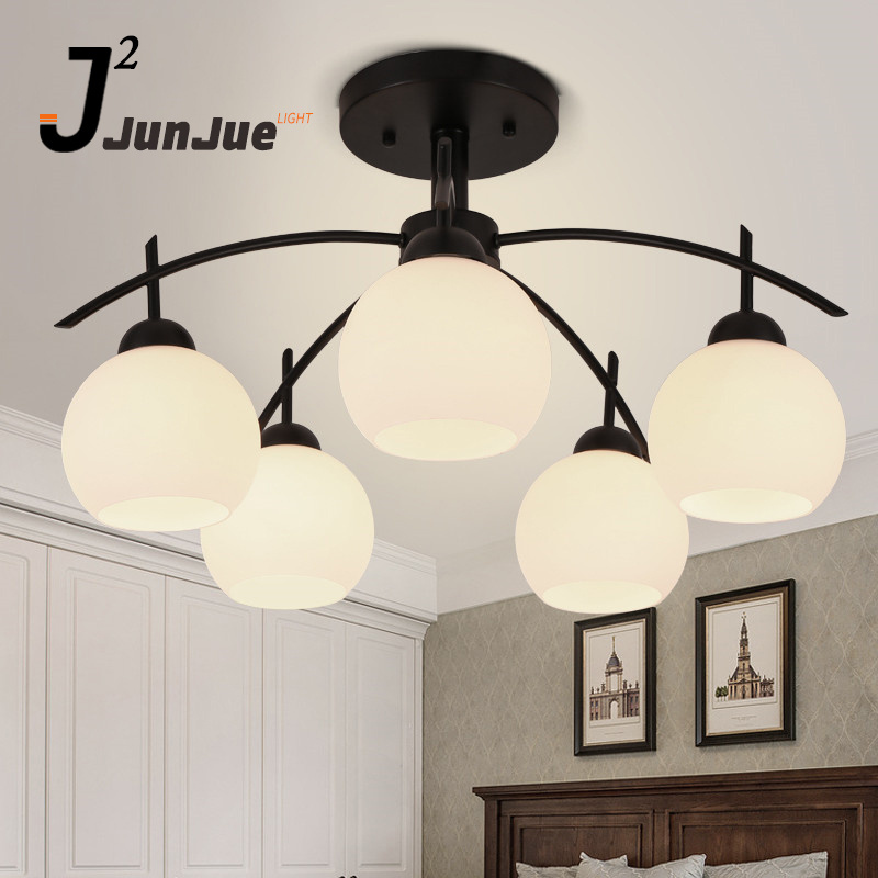 NORDIC hanging lamps living room atmosphere pastoral bedroom restaurant modern simple iron art RETRO ceiling lighting