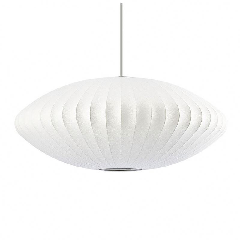 Korea Japanese minimalist style flying saucer design silk material lantern white chandeliers pendant lights modern