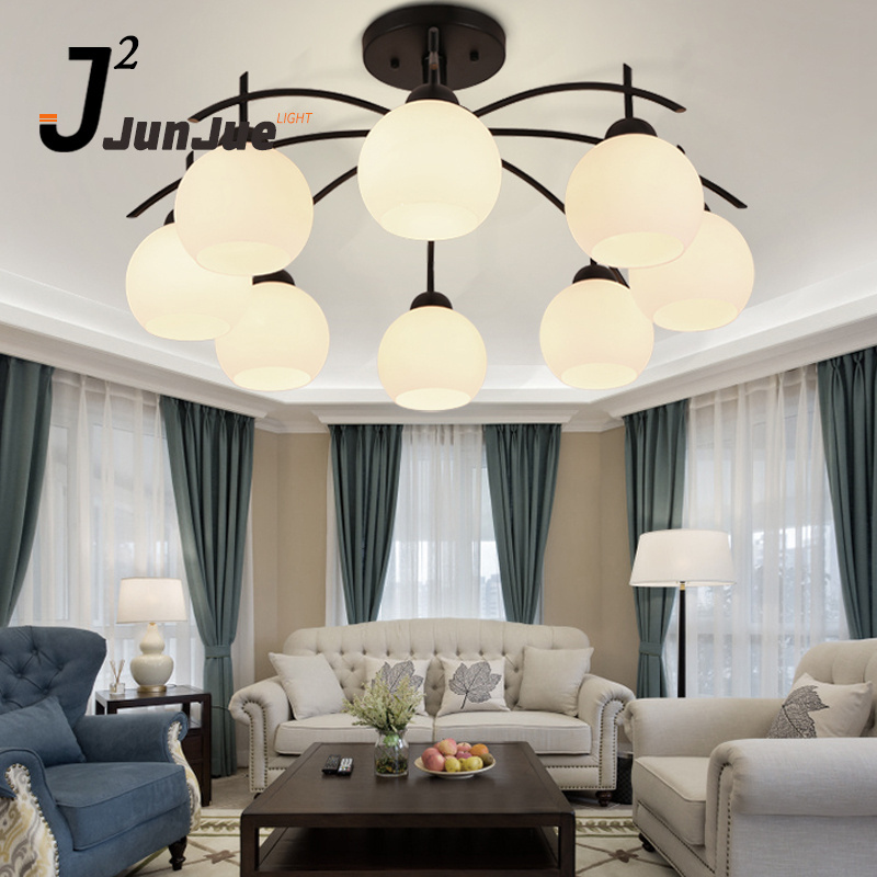 NORDIC hanging lamps living room atmosphere pastoral bedroom restaurant modern simple iron art RETRO ceiling lighting