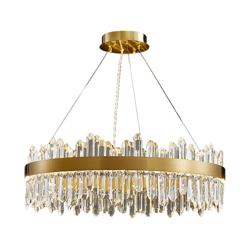 Post modern luxury living room pendant light creative round led G9 crystal chandeliers for villa restaurant