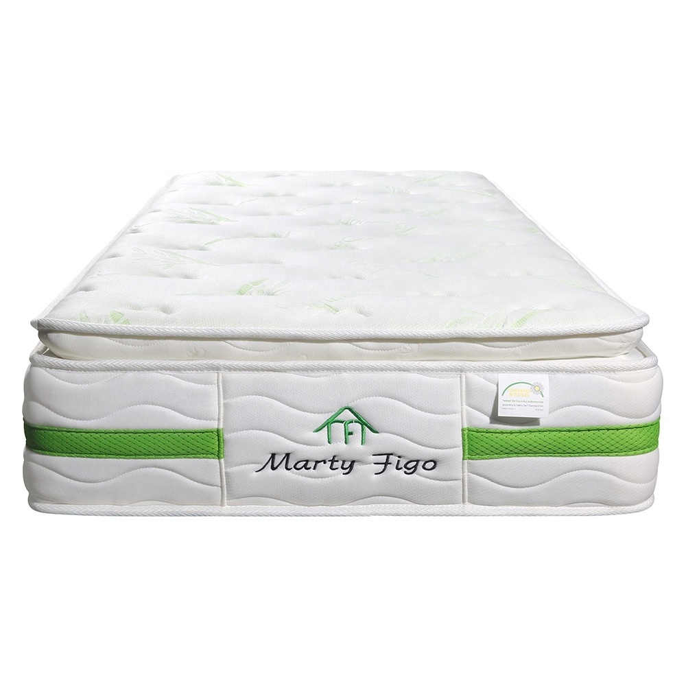 Sweet night mattress fabric Breathable 3 Zone Pocket Spring Foam Bamboo Mattress Latex Wholesale Queen Size Soft