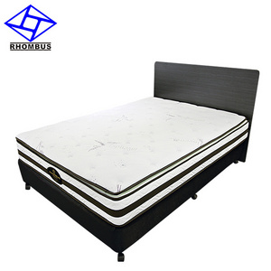 Colchone Lavender Fabric Latex Foam Rubber 3 Zone Pocket Spring Mattress 3005 Queen King Size Foam Mattress