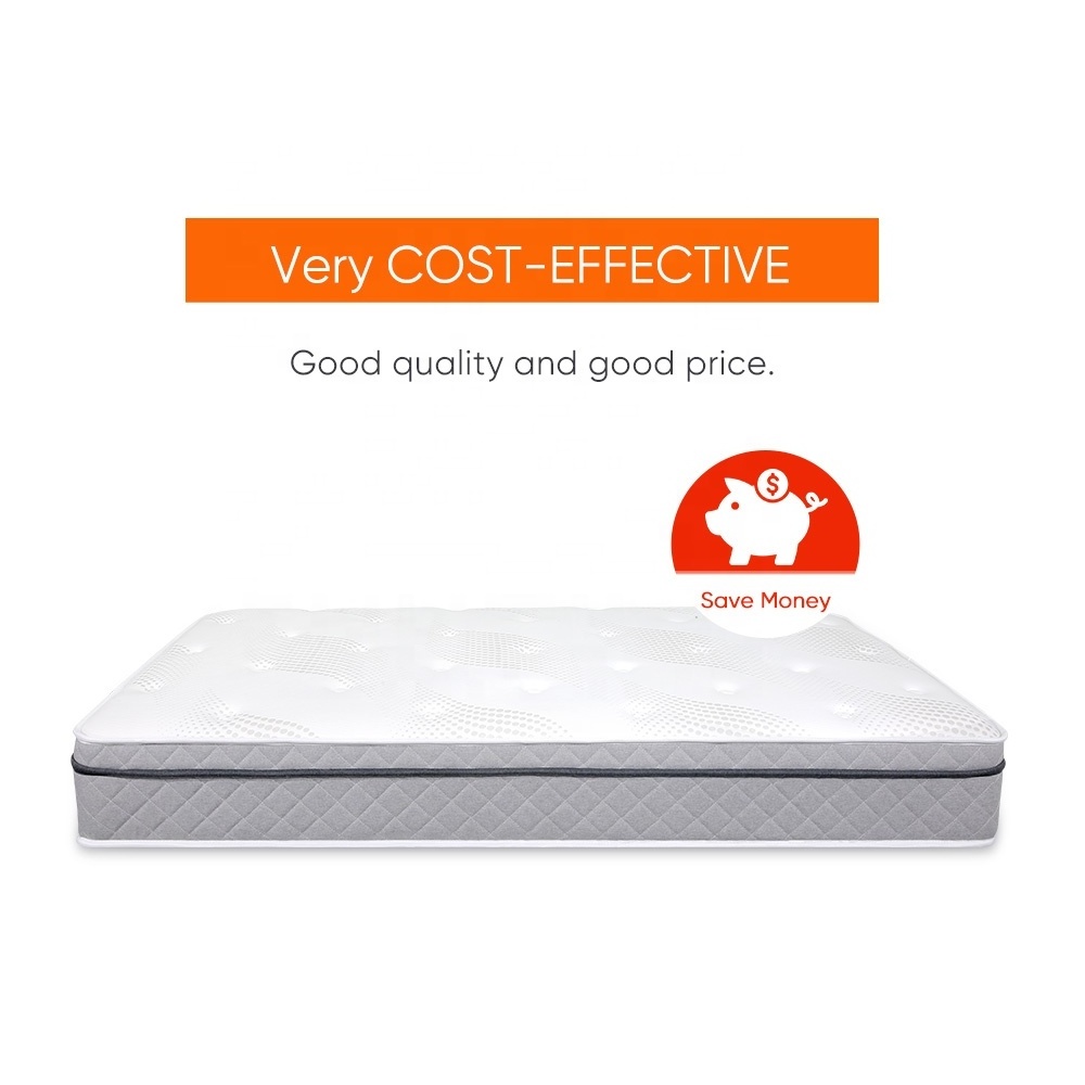 Amazon free sample new home 8/10inch roll up single double queen super king size bed euro top innerspring pocket spring mattress