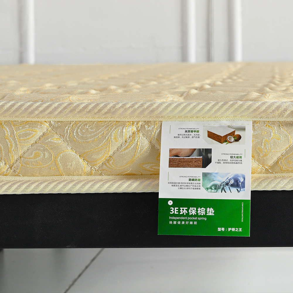 Cheap Price Queen Size Flippable Firm Mattress Coconut Palm Coir Fiber Sheet Pad School Hospital Apartment Latex Hotel Mattress