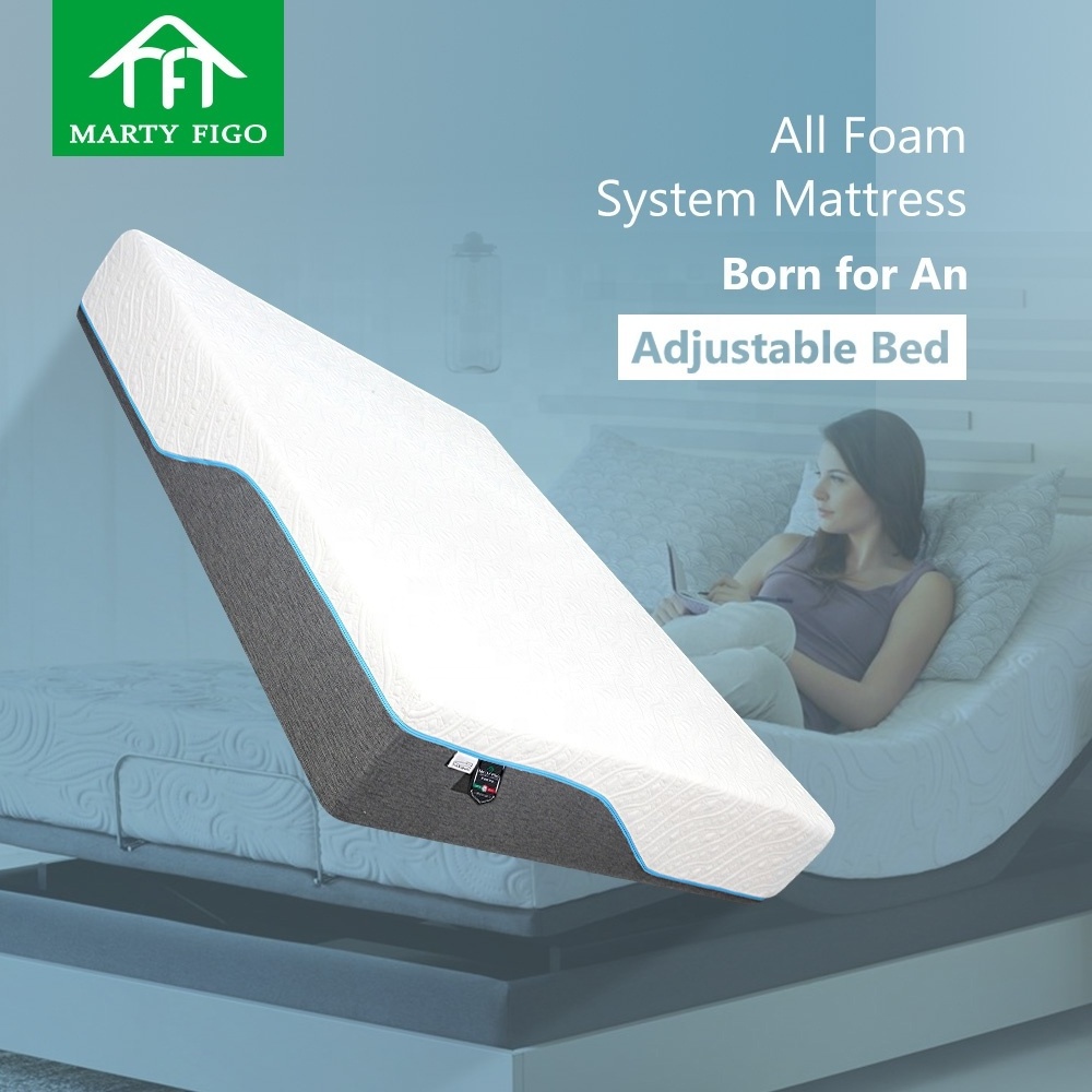 Distributor hot sell good quality adjustable bed vacuum compressed soft latex cooling gel memory foam roll up mattress in a box