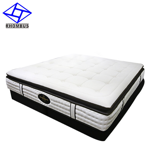 King Size mattress bed Ultra Plush Pillow Top Individually Wrapped Latex Coil Gel Memory Foam Mattress 3002 model supplier