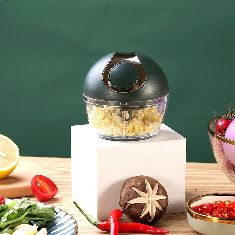 Mini Handheld Manual Vegetable Chopper Food Rope Chopper Multi functional Kitchen Vegetable Chopper