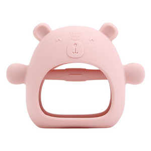 Little Bear Hand Protector Tooth Glue Anti Eating Baby Comfortable Toy Stick Baby Bite Music Teeth Grinding Stick