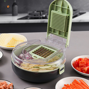 Stainless Steel Multifunctional Vegetable Cutter 9-In-1 Household Kitchen Slicer Potato Slicer Shredder Wiping And Draining