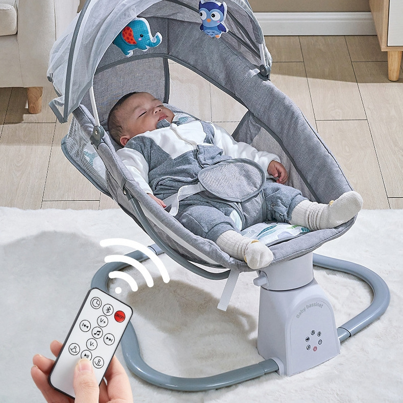 Adjustable Remote Control Baby Comfort Chair Electric Swing With Mosquito Net For Comfortable Sleep Baby Rocking Chair