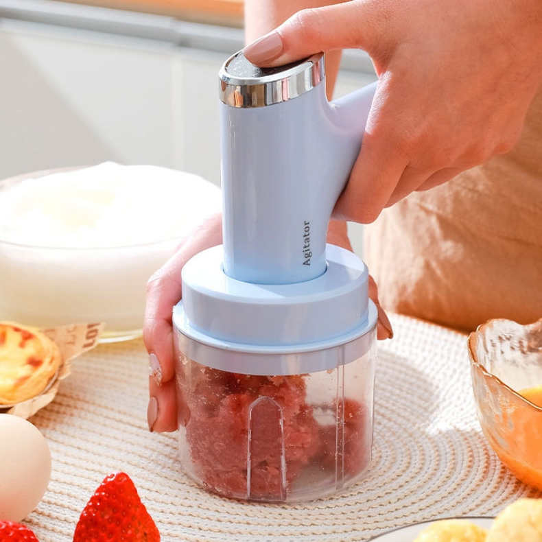 Multifunctional Wireless Five Speed Three In One Electric Mini USB Handheld Charging Mixer Electric Garlic Pester meat Grinder