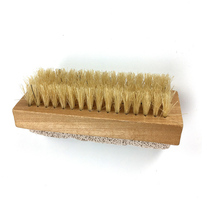 Wooden Bristle Pumice Brush Pumice Stone Nail Brush Foot Brush with Pumice Stone