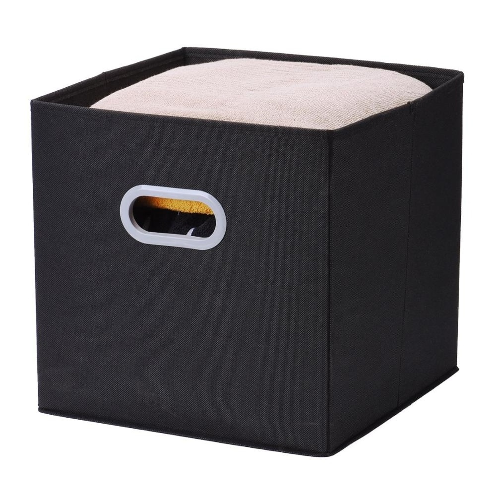 Home  Storage Bins Cubes Baskets Containers with Dual Plastic Handles for Home Closet Bedroom Drawers Organizers, Foldable