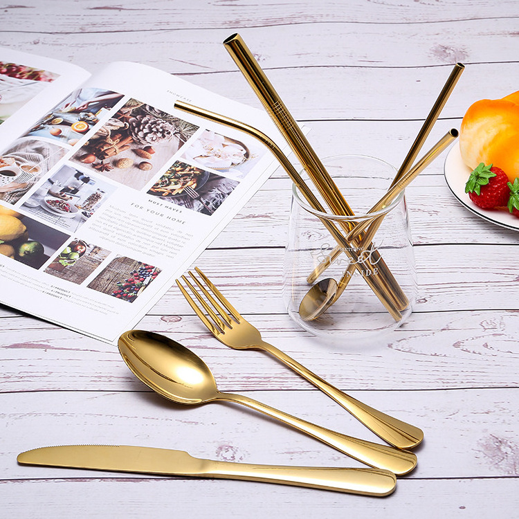 High Quality 304 stainless steel Long Straws with Spoon 2 in 1 metal Coffee cocktail stirrers straw