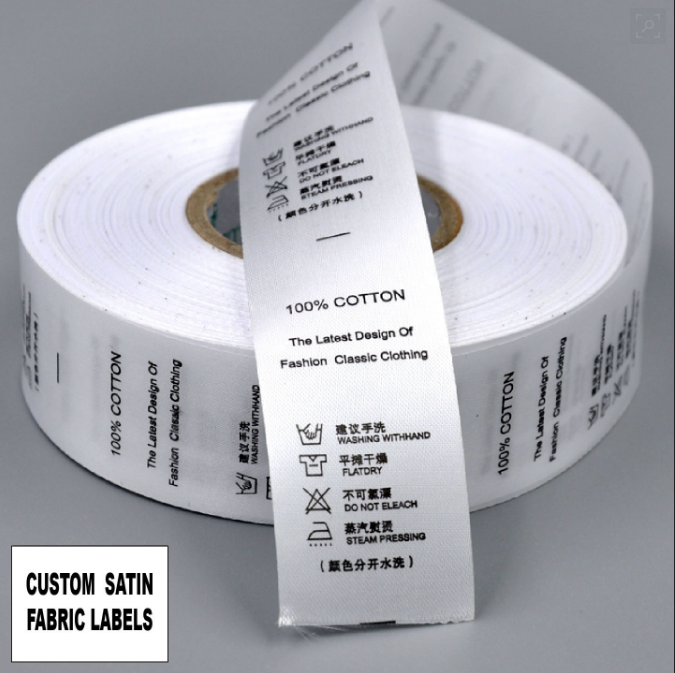 High quality customized polyester satin ribbon for clothing labels