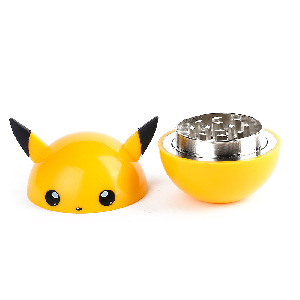 Hot Selling Pikachu Pokemon 3 Layers Herb Grinder Zinc Alloy Tobacco Spice Grinder