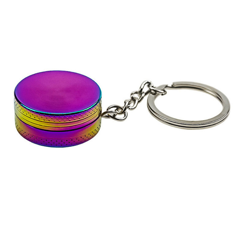 Personalized Custom 30mm 2 Layer Keychain Tobacco Grinders Zinc Alloy Herb Grinder