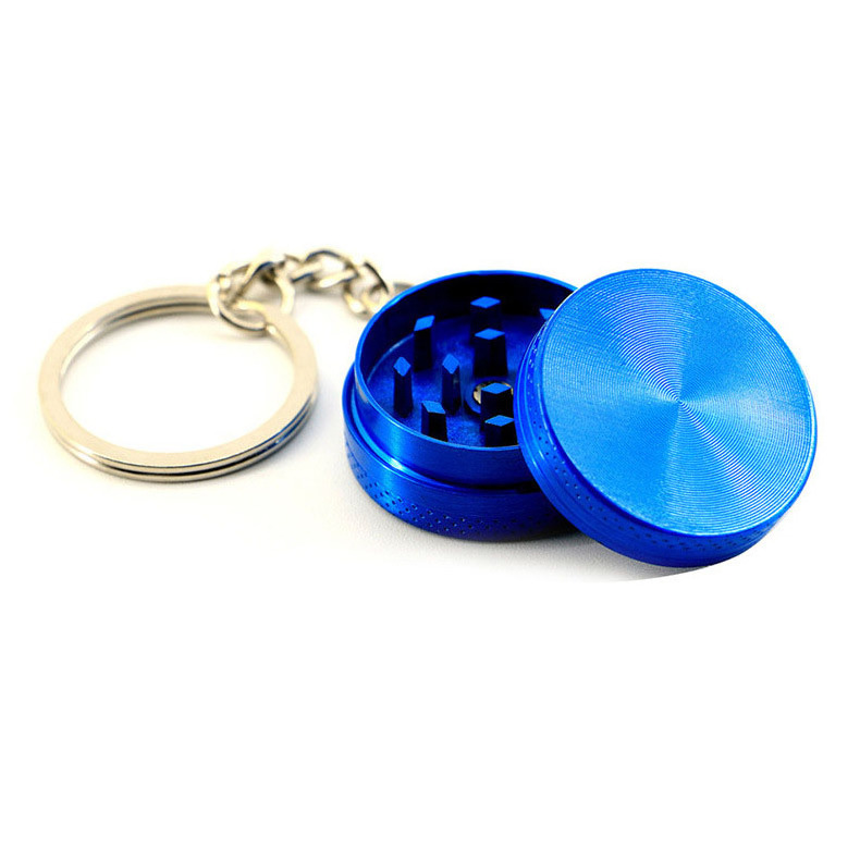 Hot Sell Mini 2-Piece Metal Herb and Spice Novelty Keychain Grinder