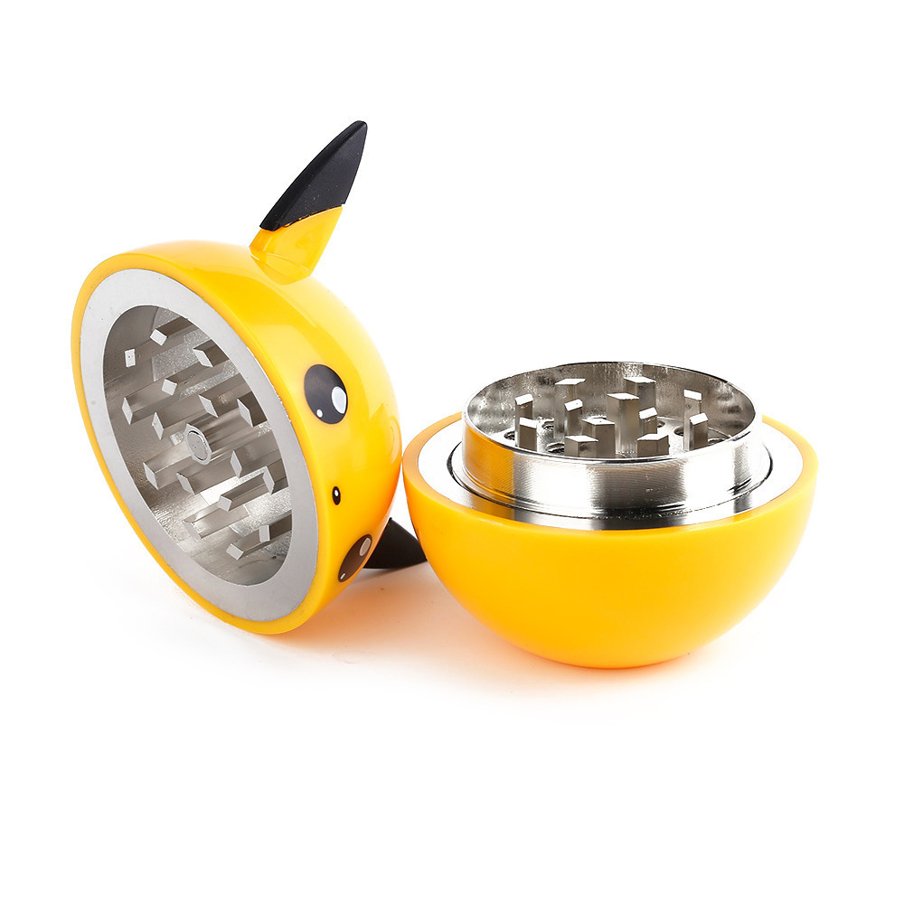 Hot Selling Pikachu 3 Layers Herb Grinder Zinc Alloy Tobacco Spice Grinder