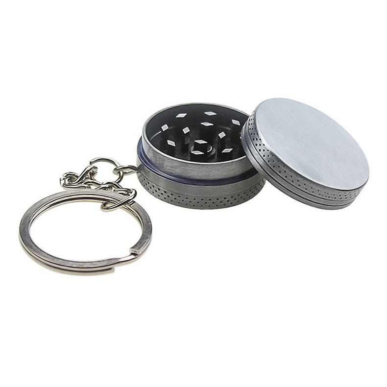 Personalized Custom 30mm 2 Layer Keychain Tobacco Grinders Zinc Alloy Herb Grinder