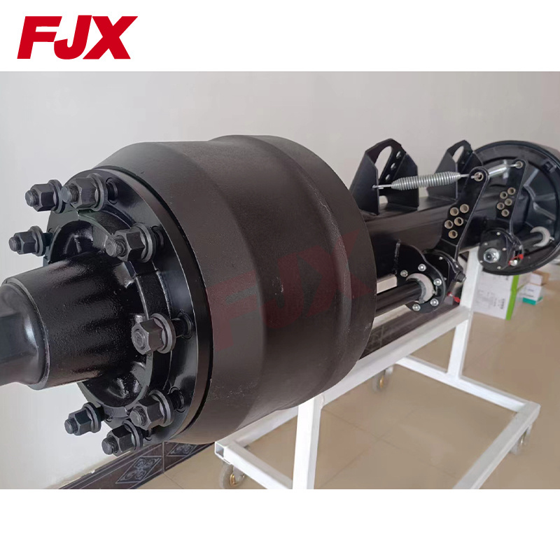 German Type Trailer Axle semi trailer axle strong overload capacity with air suspension trailer axle with braking system