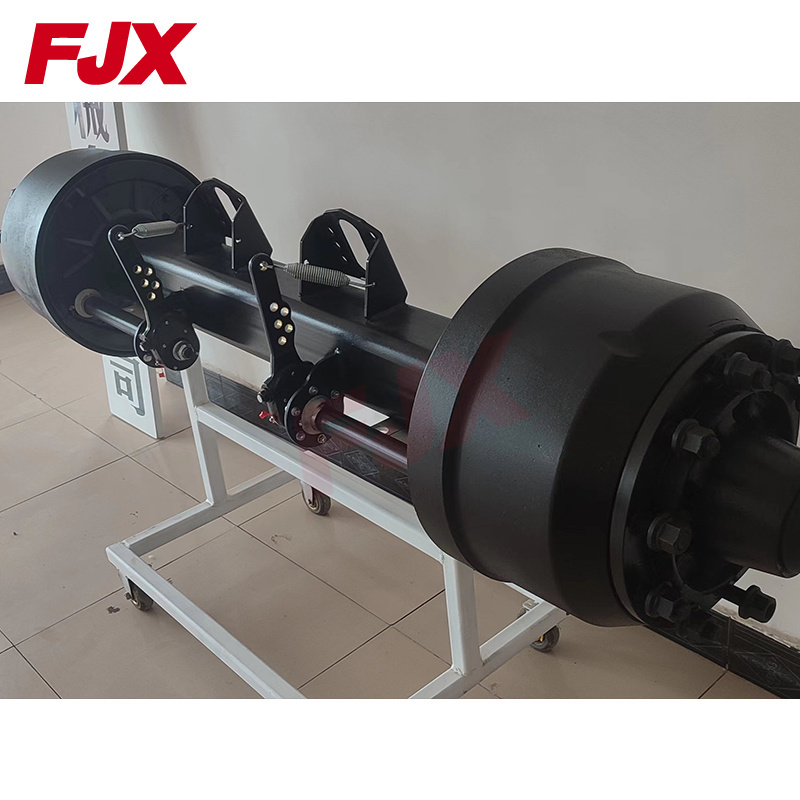 German Type Trailer Axle semi trailer axle strong overload capacity with air suspension trailer axle with braking system