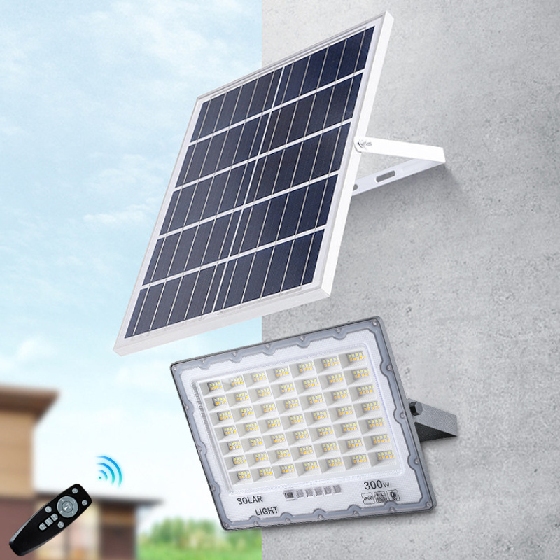 New arrival easy installation portable solar rechargeable flood light with panal