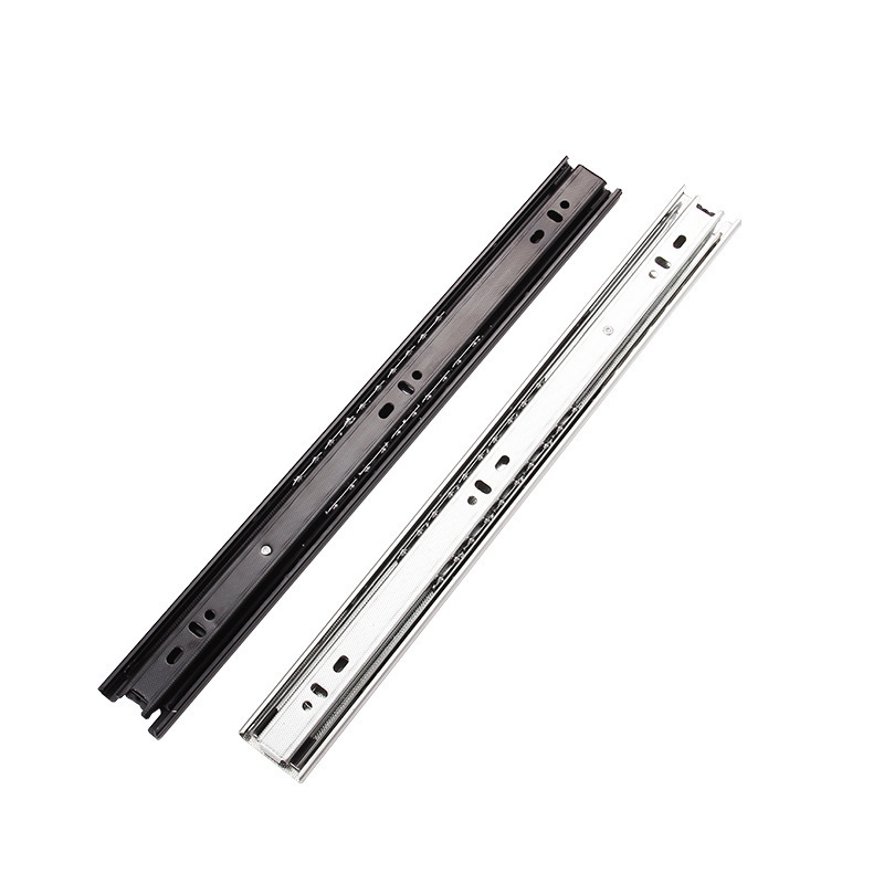 Heavy Duty  2 Ball Bearing Telescopic Locking Bayonet Push Open Soft Close Kitchen Cabinet Sliding Drawer Slides