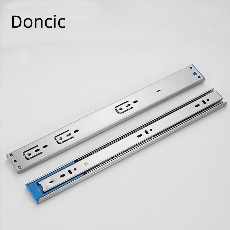 Doncic Stainless steel slide rail telescopic channel drawer slider cabinet rail soft close furniture hardware cabinet drawer