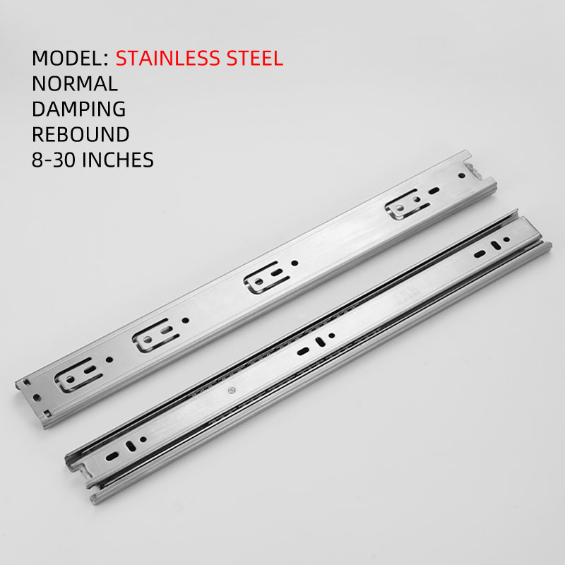 Doncic Stainless steel slide rail telescopic channel drawer slider cabinet rail soft close furniture hardware cabinet drawer