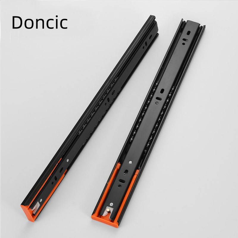 Doncic rail drawer telescopic channel roller drawer slide rail soft close and rebound telescope channel drawer slide rail