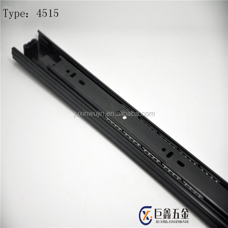 45mm 5 fold ball bearing full wardrobe track slide drawer slide rail telescopic channel push to open roller drawer slides