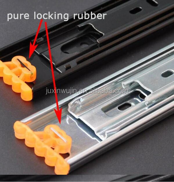 45mm 5 fold ball bearing full wardrobe track slide drawer slide rail telescopic channel push to open roller drawer slides