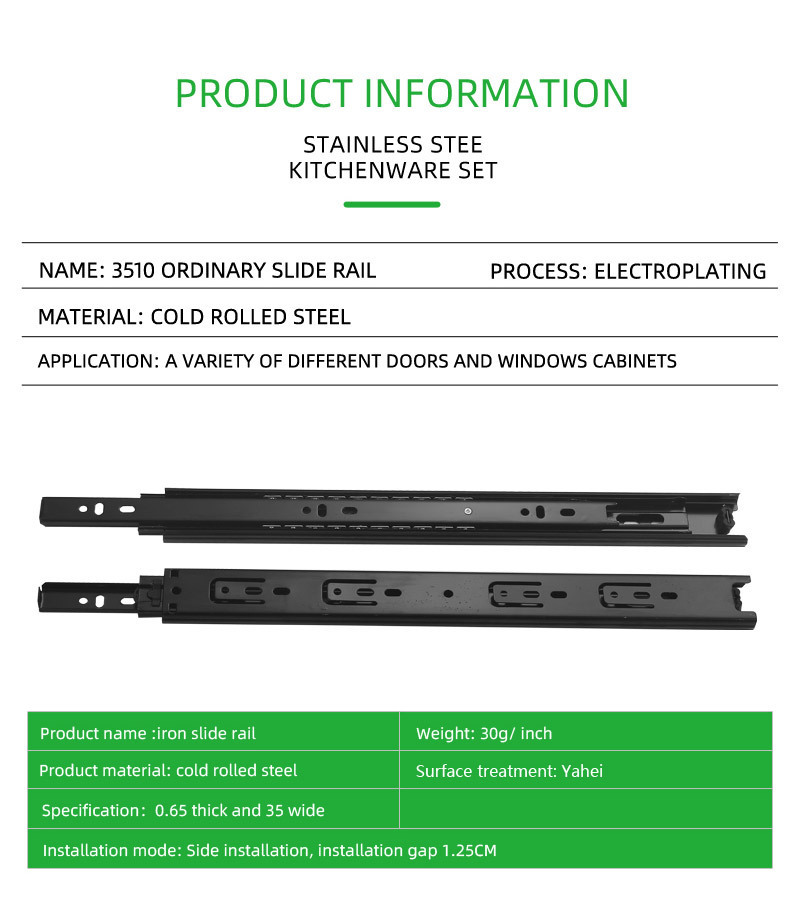 telescopic channel drawer slide rail drawer hardware two way telescopic channel drawer slide furniture slides