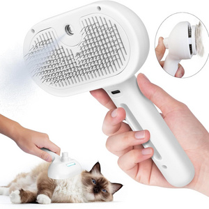 Cat Brush With Water Tank Pet Grooming Brush Massage Comb Remove Static Flying for Cat Dog Cleaning Skin Care