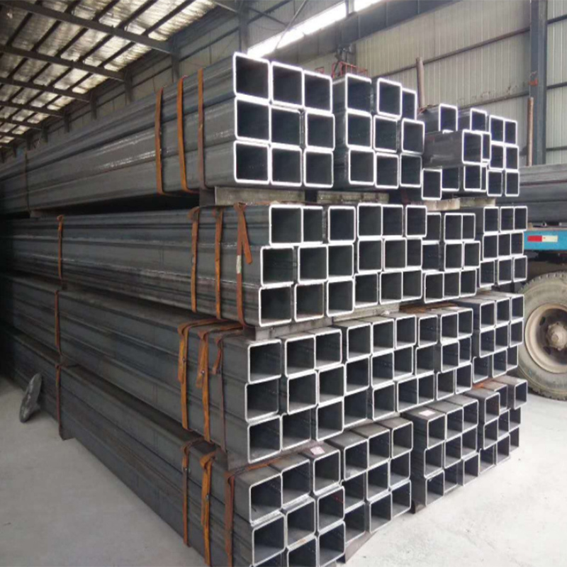 China supplier 1/6 Black Hollow Section Carbon Steel Pipe Q235 Square Metal Tube Rhs Shs rectangular tube