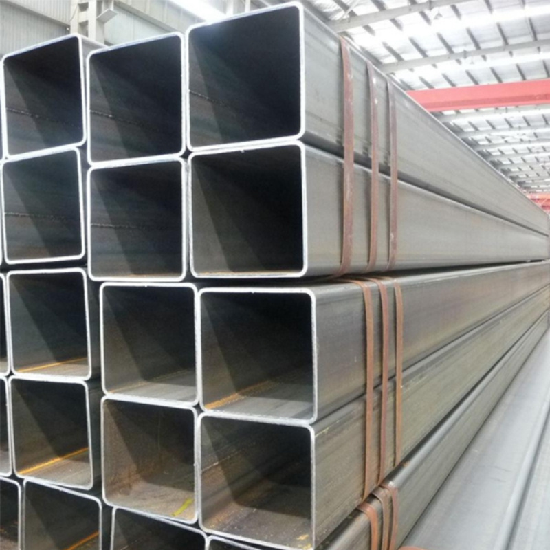 China supplier 1/6 Black Hollow Section Carbon Steel Pipe Q235 Square Metal Tube Rhs Shs rectangular tube