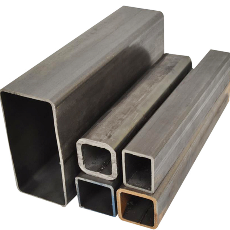 China supplier 1/6 Black Hollow Section Carbon Steel Pipe Q235 Square Metal Tube Rhs Shs rectangular tube