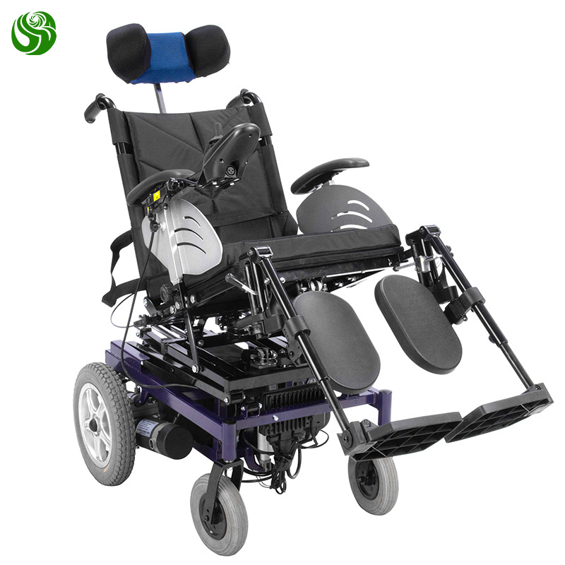 Juyi Aluminum Electric Wheelchair Motor Power Wheelchair Electric Wheelchair Used For Sale JY131GC WIth Gas Spring Back