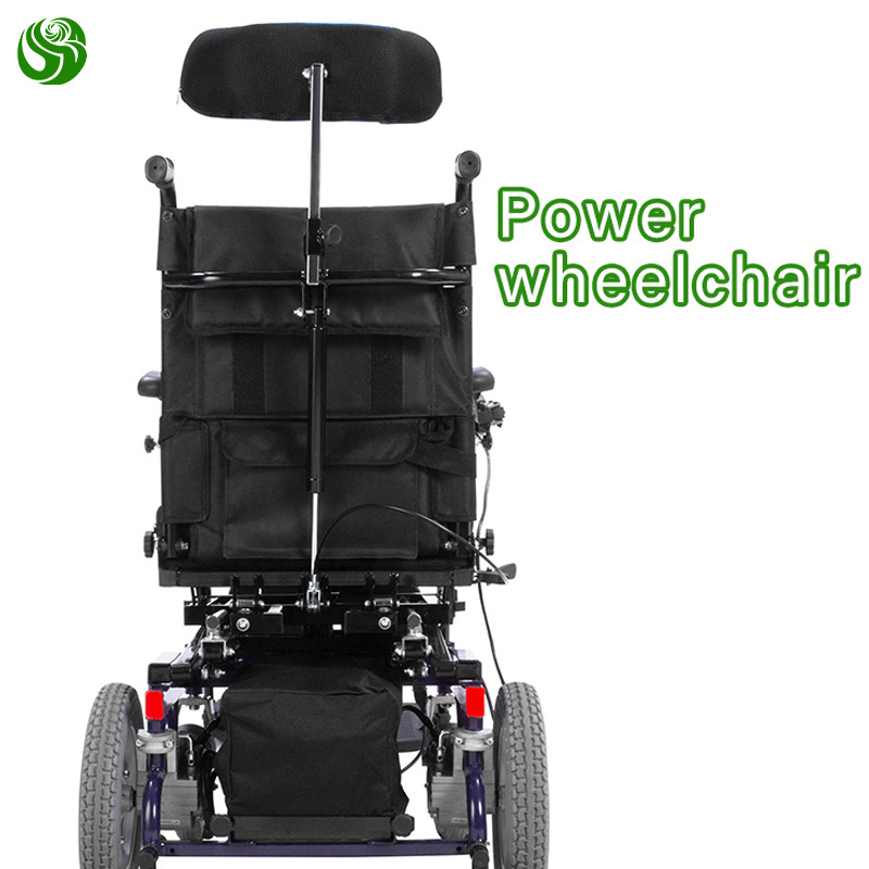 Juyi Motor Power Wheelchair Electric Aluminum Electric Wheelchair WIth Gas Spring Back