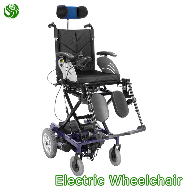 Juyi Aluminum Electric Wheelchair Motor Power Wheelchair Electric Wheelchair Used For Sale JY131GC WIth Gas Spring Back