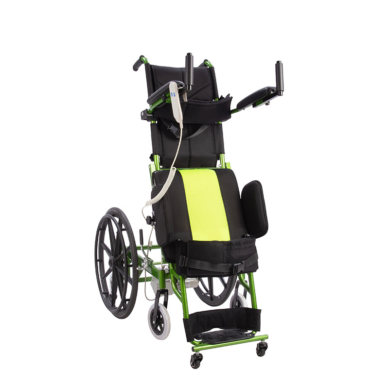 Rehabilitation medical equipment factory Powder coating steel  standing up wheelchair manual wheelchair