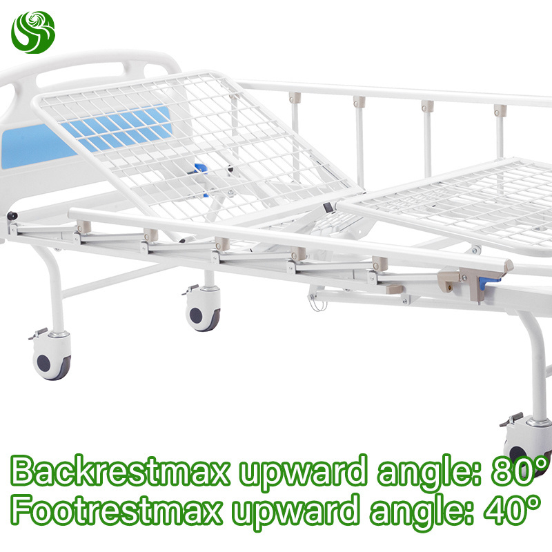 Juyi Manual Hospital Bed 2 Function Medical Hospital Beds Multifunctional Hospital Bed