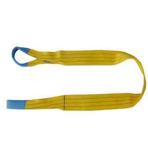 50 ton polyester Blue and white color endless webbing sling eye and eye belt webbing sling