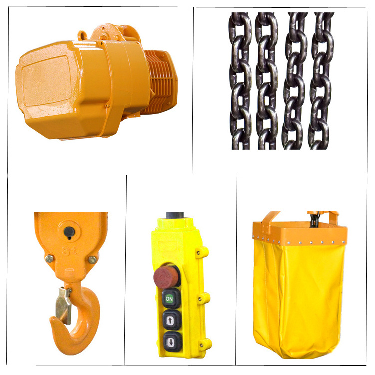 Juying crane 380v220v  HHBB Heavy Duty 3 ton electric chain hoist with trolley