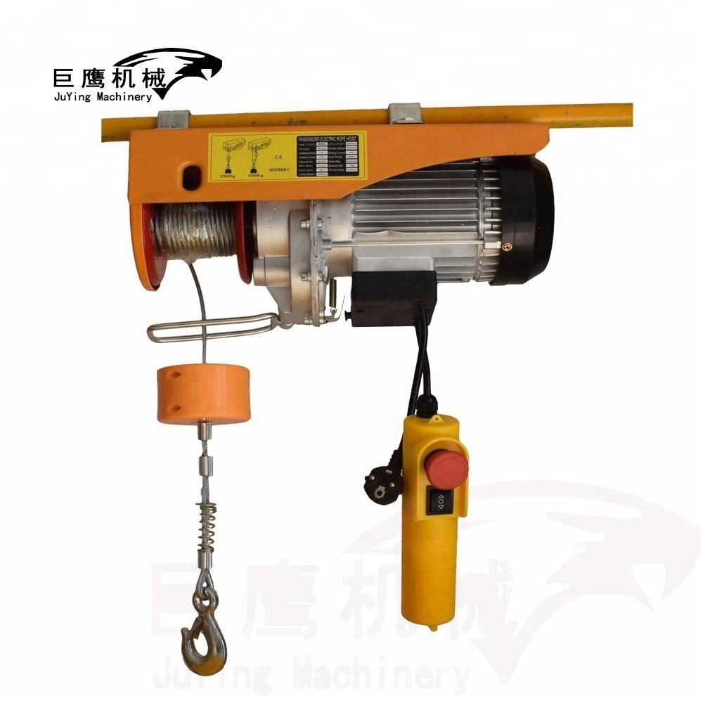 1000 KG PA Mini Electric Wire Rope Hoist Lifting Height Portable Small Mini Lifing electric Hoist