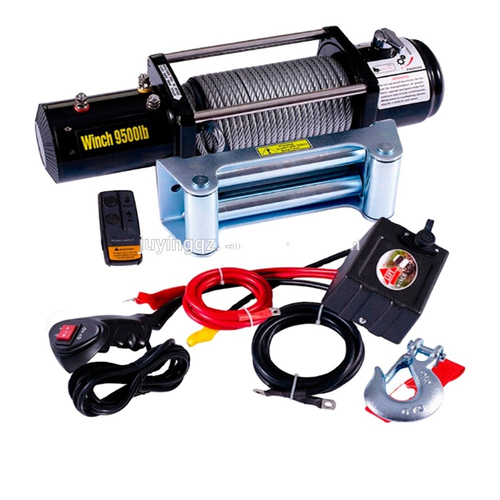 12/24V Electric Wire Rope Winch 4500, 5000, 6000 lbs with Remote Control